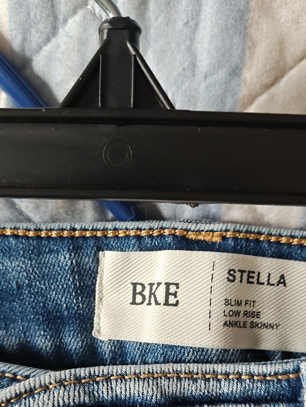 BKE Stella Slim Fit Ankle Jeans in Light Blue Denim